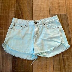 Light blue - almost white- free people women’s size 26 Jean shorts